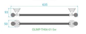 Полотенцедержатель, бронза Cezares OLIMP-TH06-02-Sw