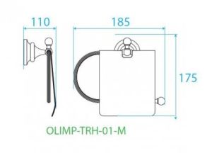 Держатель для туалетной бумаги, хром Cezares OLIMP-TRH-01-M