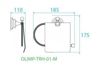 Держатель для туалетной бумаги, золото Cezares OLIMP-TRH-03/24-M