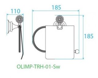 Держатель для туалетной бумаги, бронза Cezares OLIMP-TRH-02-Sw