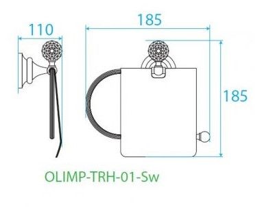 Держатель для туалетной бумаги, золото Cezares OLIMP-TRH-03/24-Sw