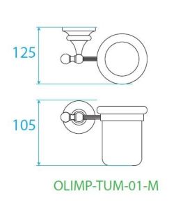 Стакан подвесной, хром Cezares OLIMP-TUM-01-M