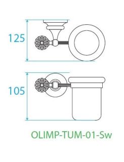 Стакан подвесной, бронза Cezares OLIMP-TUM-02-Sw