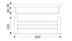 Полка с держателем полотенец Orans 7201000