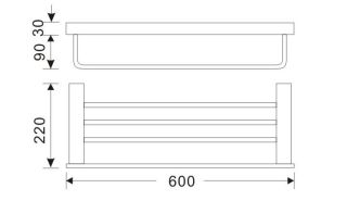 Полка с держателем полотенец Orans 7201000