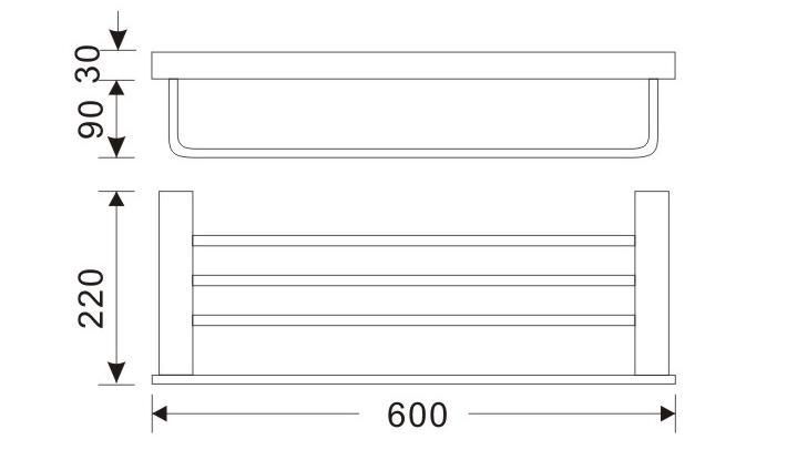 Полка с держателем полотенец Orans 7201000