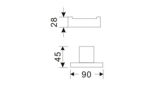 Настенный двойной крючок Orans 7206P00