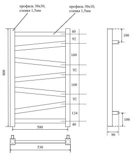 Полотенцесушитель электрический Point Феникс PN15158BE П7 50x80см левый/правый чёрный Полотенцесушитель электрический Point Феникс PN15158BE П7 50x80см левый/правый чёрный