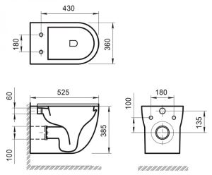 Унитаз подвесной BelBagno Onda BB066CHR