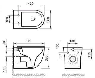 Унитаз подвесной BelBagno Onda BB066CHR Унитаз подвесной BelBagno Onda BB066CHR