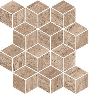 Плитка Kerama Marazzi KMD2MSM019BR Декор Про Травертин мозаичный микс матовый обрезной 34,5x37x0,9