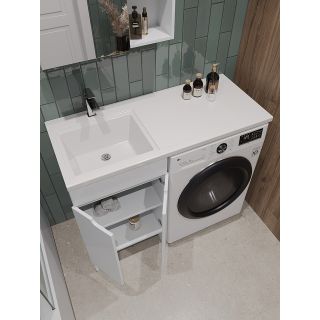 Тумба с раковиной под стиральную машину Orange Канди OPKD-110TUW+RAL 110 см белый