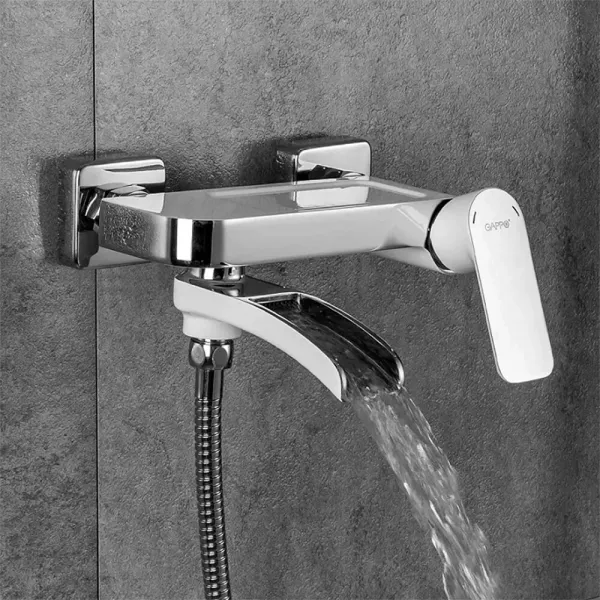 Смеситель для ванны Gappo G3248-8 белый/хром Смеситель для ванны Gappo G3248-8 белый/хром