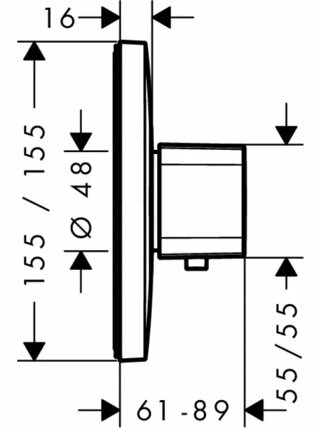 Смеситель для душа Hansgrohe Ecostat E Highflow 15706000S хром Смеситель для душа Hansgrohe Ecostat E Highflow 15706000S хром