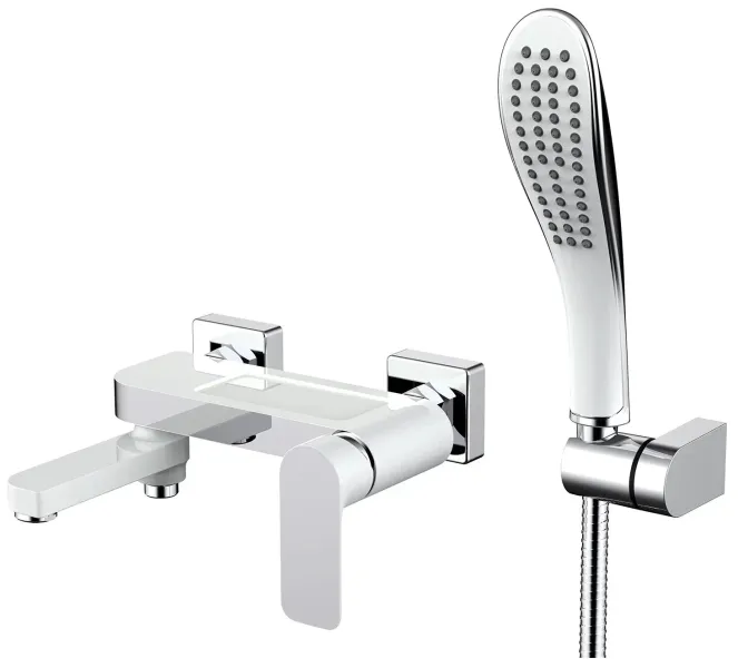 Смеситель для ванны Gappo G3248-8 белый/хром Смеситель для ванны Gappo G3248-8 белый/хром