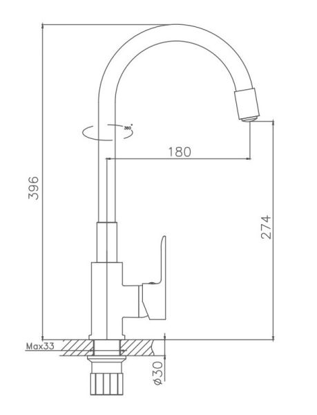 Смеситель для кухни Haiba HB70112-8 белый/хром