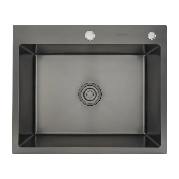 Кухонная мойка Gappo GS6050-6 с коландером графит