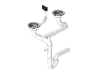 Двойной сифон  Alveus 1130555 с переливом 2XSP 114-PP-114 Двойной сифон  Alveus 1130555 с переливом 2XSP 114-PP-114