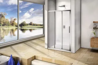 Душевое ограждение Good Door Orion WTW-140-G-CH 140*185 профиль хром, стекло grape