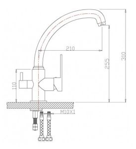 Смеситель для кухни ZORG Zorg Sanitary ZR 315 YF-33 BR
