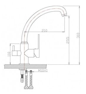 Смеситель для кухни ZORG Zorg Sanitary ZR 315 YF-33 BR Смеситель для кухни ZORG Zorg Sanitary ZR 315 YF-33 BR