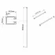 Полка с полотенцедержателем для душевой перегородки Vincea VHR-1W хром