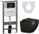 Комплект с инсталляцией Ceramica Nova CN4002MB_1002B_1000 унитаз Metropol CN4002MB крышка-сиденье с микролифтом и инсталляция Envision CN1002B с чёрной матовой кнопкой смыва Flat