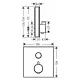 Смеситель для душа Hansgrohe Ecostat Square 15737600 черный хром Смеситель для душа Hansgrohe Ecostat Square 15737600 черный хром