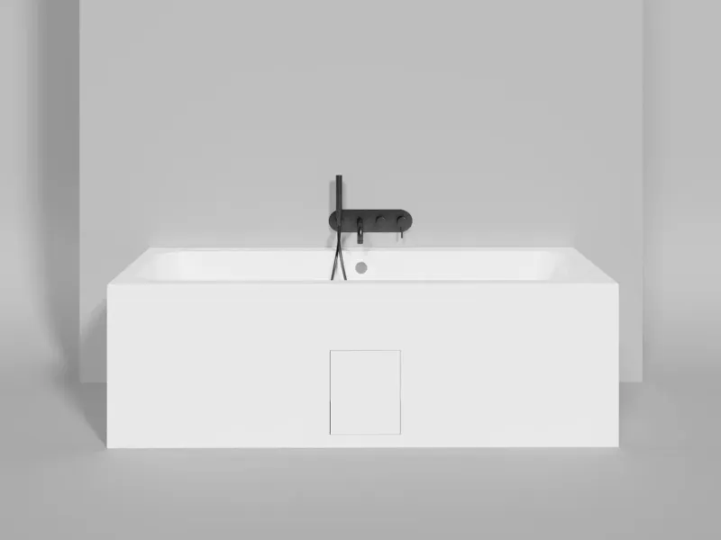 Ванна из искусственного камня Salini Orlanda Axis S-Sense 103212GRH 180x80см RAL снаружи