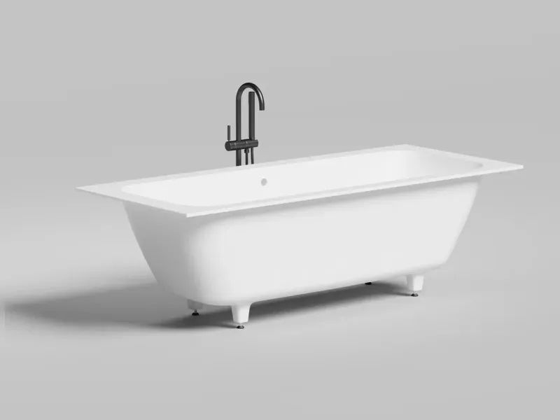 Ванна из искусственного камня Salini Orlanda Axis S-Sense 103211G 190x80см белый глянцевый