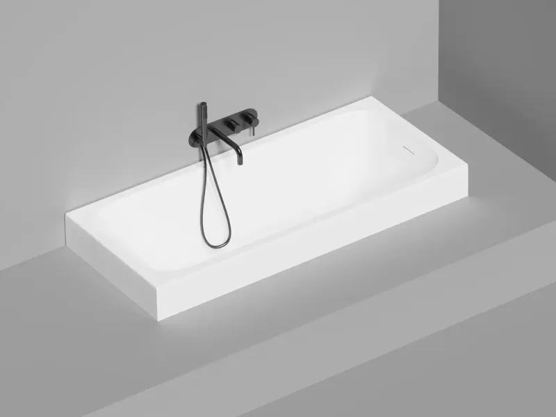 Ванна из искусственного камня Salini Orlanda Kit S-Stone 102125MRH 160x70см RAL снаружи