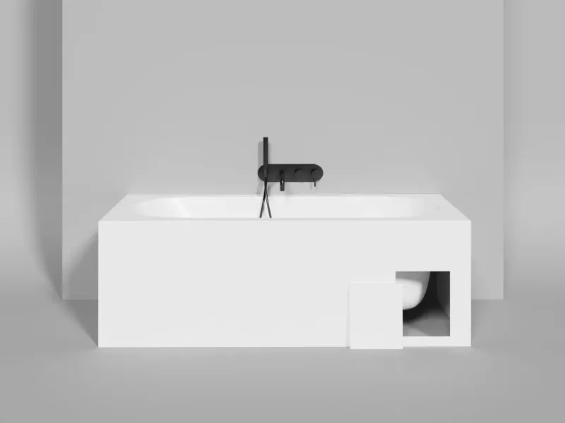 Ванна из искусственного камня Salini Ornella S-Sense 102311M 170x75см белый матовый