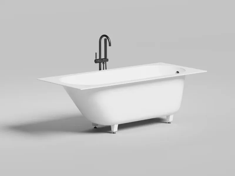 Ванна из искусственного камня Salini Ornella S-Sense 102311G 170x75см белый глянцевый