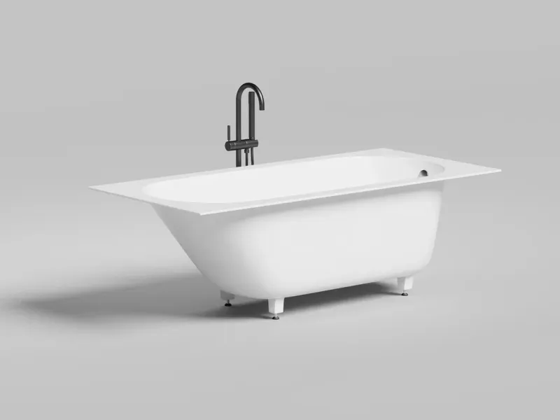 Ванна из искусственного камня Salini Ornella S-Sense 102314GRH 170x80см RAL снаружи