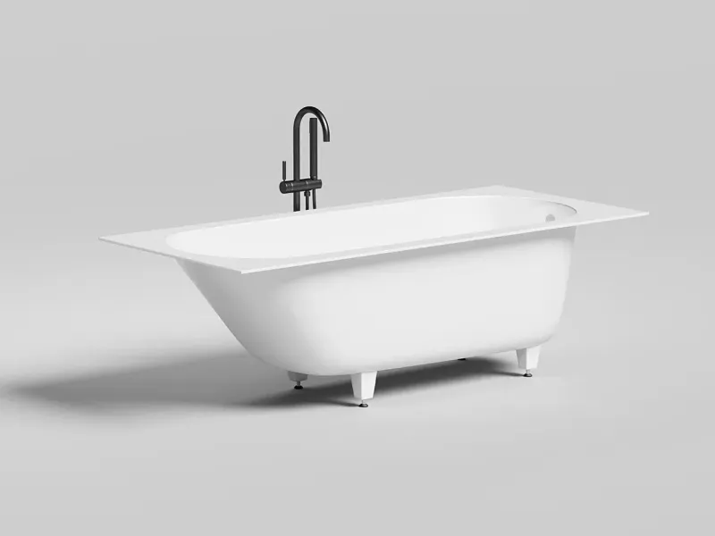 Ванна из искусственного камня Salini Ornella S-Stone 102322MRH 180x80см RAL снаружи