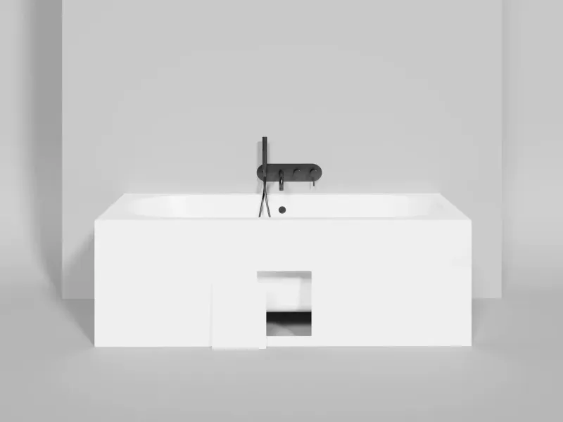 Ванна из искусственного камня Salini Ornella Axis S-Stone 103423MRH 170x75см RAL снаружи