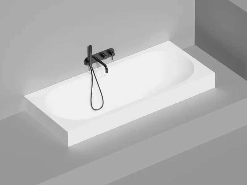 Ванна из искусственного камня Salini Ornella Axis Kit S-Stone 103523MRF 170x75см RAL полностью