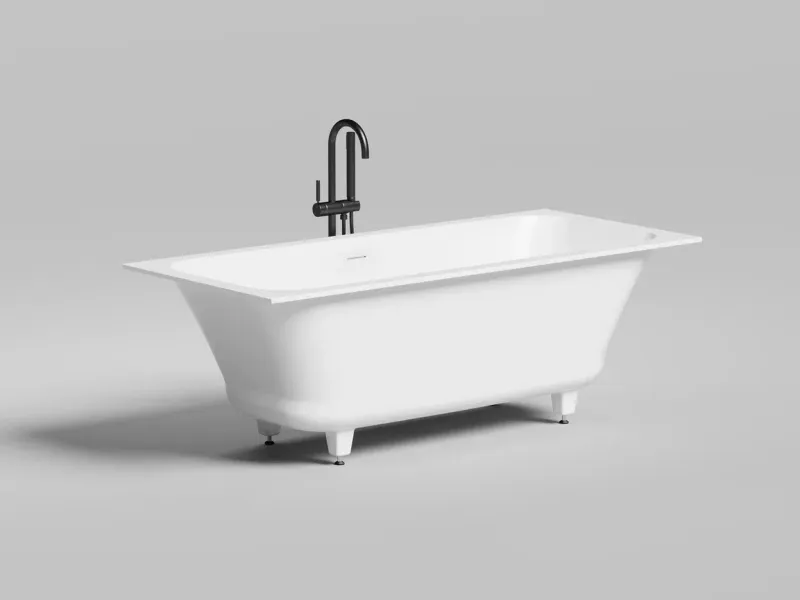 Ванна из искусственного камня Salini Orlanda Axis Kit S-Sense 103313MRH 170x75см RAL снаружи