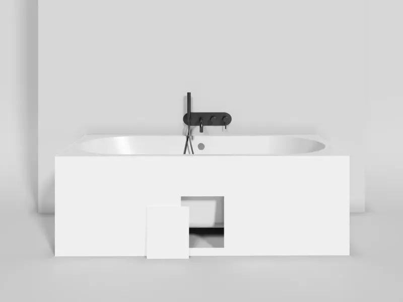 Ванна из искусственного камня Salini Ornella Axis S-Sense 103411MRF 180x80см RAL полностью