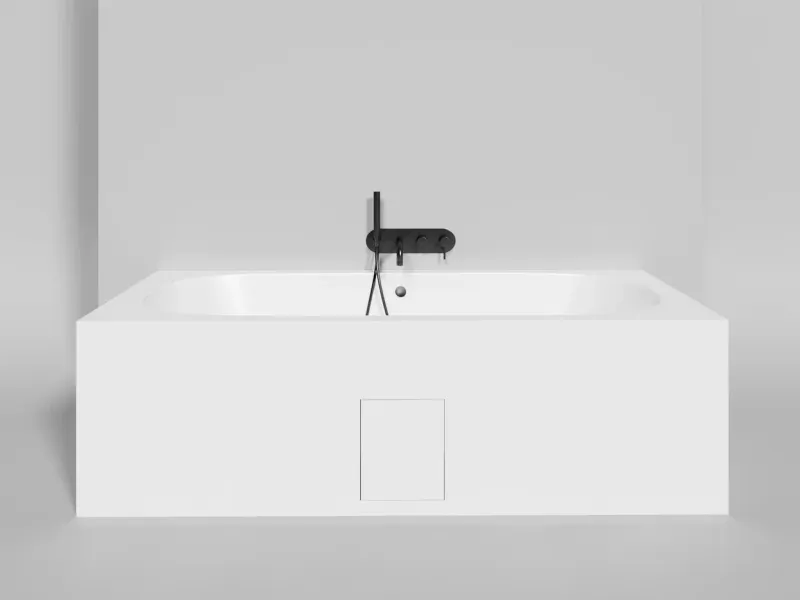 Ванна из искусственного камня Salini Ornella Axis S-Sense 103412MRH 190x90см RAL снаружи