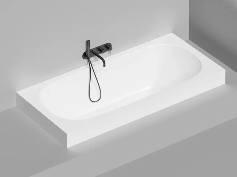 Ванна из искусственного камня Salini Ornella Axis Kit S-Sense 103512M 190x90см белый матовый