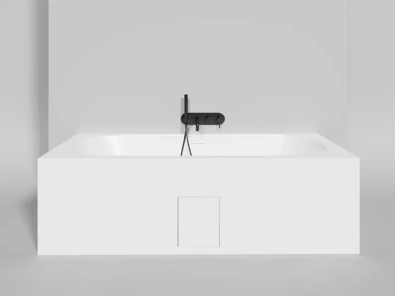 Ванна из искусственного камня Salini Ornella Axis Kit S-Stone 103522M 190x90см белый глянцевый