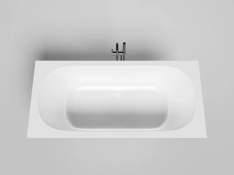 Ванна из искусственного камня Salini Ornella Axis Kit S-Sense 103512M 190x90см белый матовый