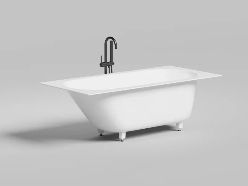 Ванна из искусственного камня Salini Ornella Kit S-Stone 102424MRH 170x80см RAL снаружи