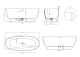 Ванна из искусственного камня Salini Alda S-Stone 101924MRF 160x70см RAL полностью
