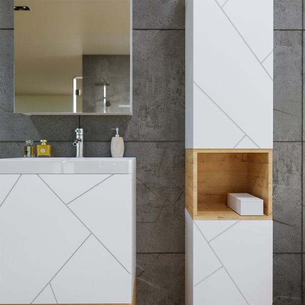 Тумба под раковину Бриклаер Кристалл 4627125415937 50 см белый