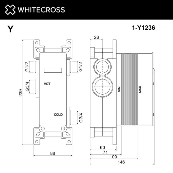 Встраиваемая часть WHITECROSS 1-Y1236