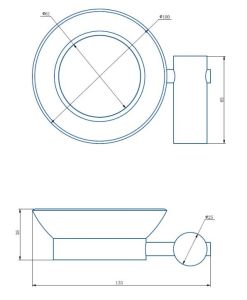 Мыльница Haiba HB8402-4 бронза
