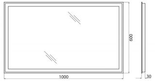 Зеркало BelBagno с LED-подсветкой и кнопочным управлением SPC-GRT-1000-600-LED-BTN Зеркало BelBagno с LED-подсветкой и кнопочным управлением SPC-GRT-1000-600-LED-BTN