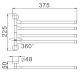Полотенцедержатель Haiba HB8714 37см чёрный матовый